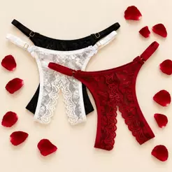 Calcinha Sexy Apressadinha com Abertura Secretaria Namorado Sensual Lingerie