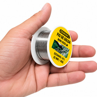 Fio de Solda 1mm 40g – Estanho com Fluxo para Eletrônica