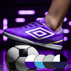 Chuteira Futsal Infantil Umbro Techno Jr Quadra Salão Resistente Leve - Original