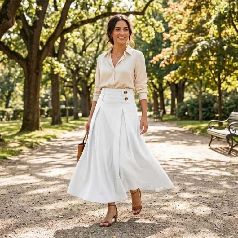 Saia Longa Social Zíper lateral Moda femenina tecido alfaiataria premium Não tem elasticco
