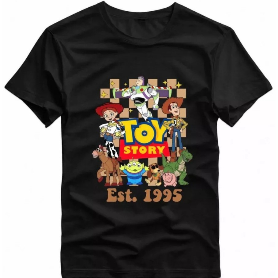 Camiseta  Toy Story Adulto e Infantil Unissex  Estampada Personagens Camisa 100% Algodão