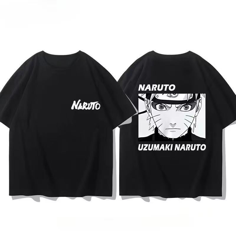 Naruto Camiseta Unissex 100% Algodão Oversized Estilo Academia Streetwear Estampa Pronta Entrega Imediata