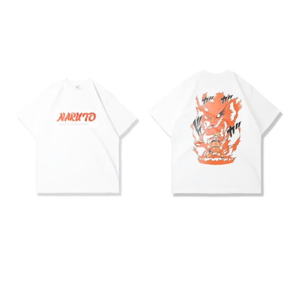 Naruto Camiseta Unissex 100% Algodão Oversized Estilo Academia Streetwear Estampa Pronta Entrega Imediata