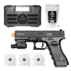 PISTOLA AIRSOFT SPRING QG07 SLIDE METAL 6MM+ MALETA + 1000BBS + ALVOS