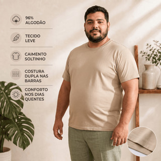 Camiseta Refrescante Perfeita para calor Plus size G1 até G5