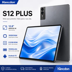 Tablet Hancdon S12 Plus | 12.8" Tela FHD | 16+512GB | Bateria 10000mAh | WiFi/5G LTE