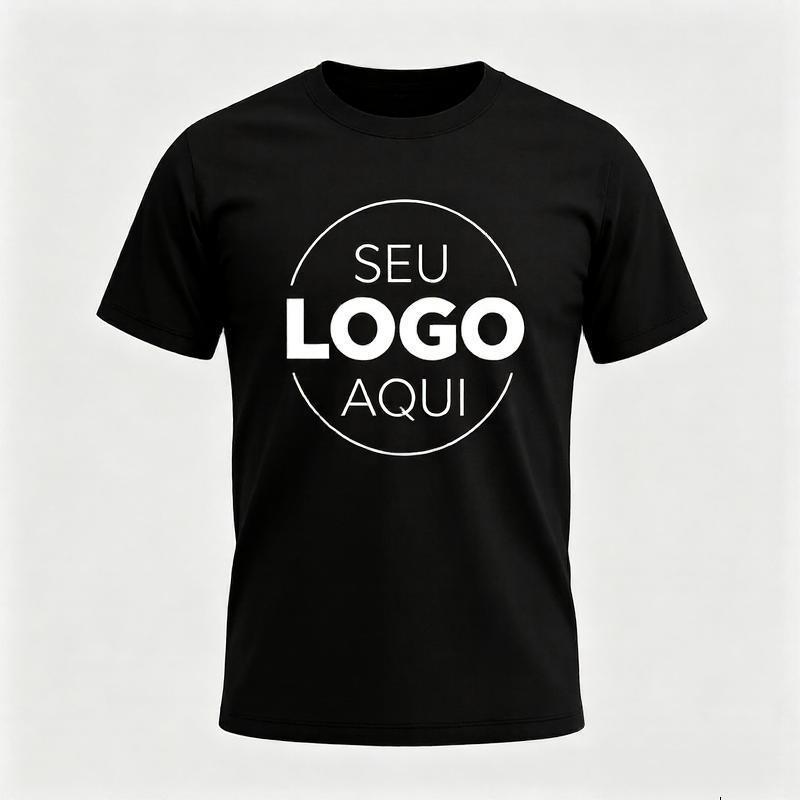 Camiseta Personalizada Com Sua Logo Ou Estampa Preferida Uniforme Empresa 100% Algodão Unissex