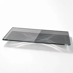 PRATELEIRA VIDRO 40CM X 15CM X 6MM FUME SEM SUPORTES