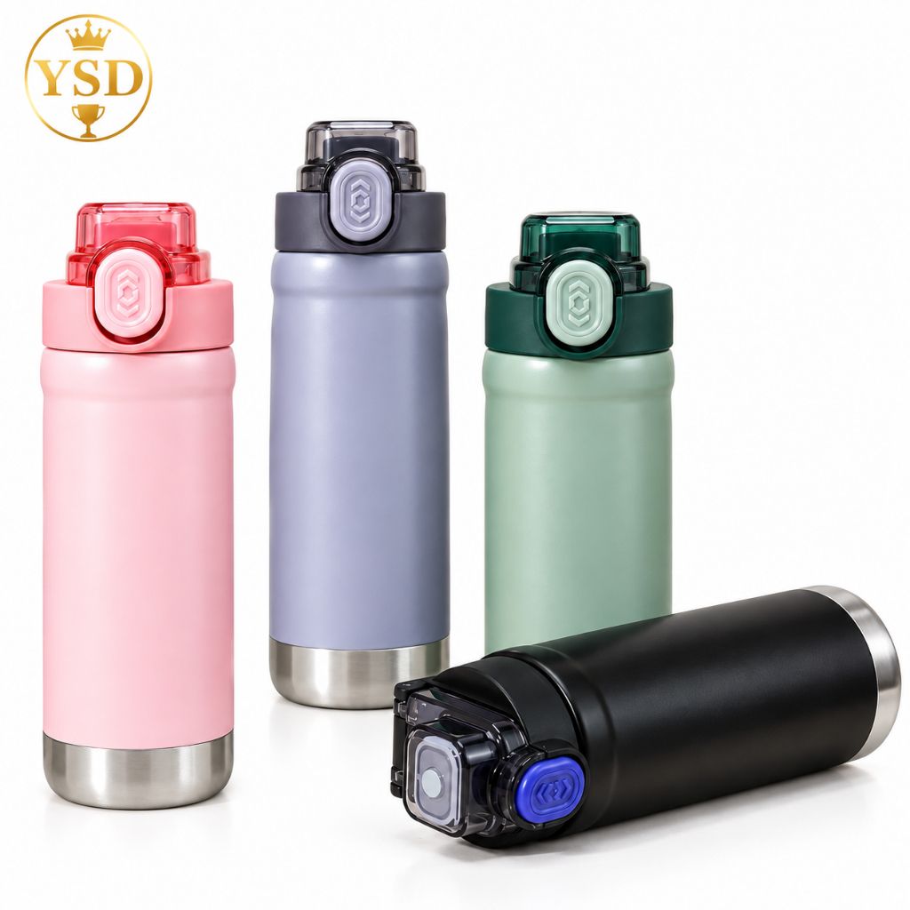 Garrafa Térmica Inox 750ml com Tampa Flip e Trava de Segurança para Academia Esporte e Dia a Dia
