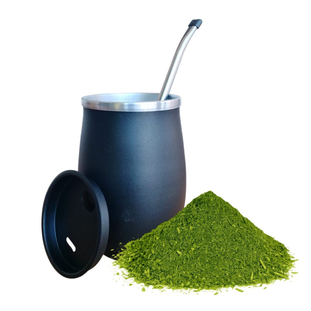 Kit Chimarrão Tereré Copo Cuia Térmica Alumínio 300ml ou 360ml com Bomba Inox e Tampa