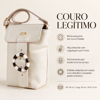 Bolsa Feminina Pequena em Couro Legítimo com Fechamento por Ímã Compacta Elegante e Versátil