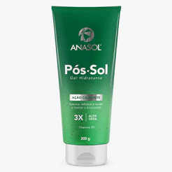 Gel Hidratante Pós-Sol Anasol Ação Calmante 3X Aloe Vera Vitamina B5 Prolonga o Bronzeado Corpo 200g