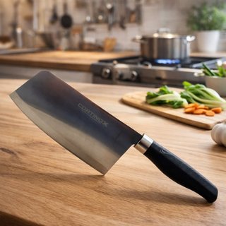 Faca Machadinho Cortinox de Cozinha com Cabo Preto para Corte de Vegetais e Carne