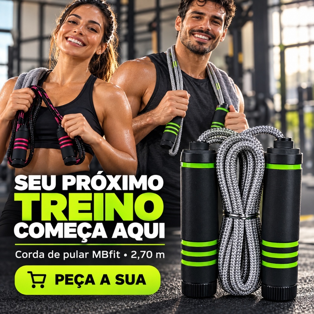 Corda De Pular Profissional Ajustavel MB Fit 2,70m Corda Flexível e giratória