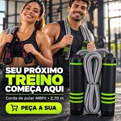 Corda De Pular Profissional Ajustavel MB Fit 2,70m Corda Flexível e giratória