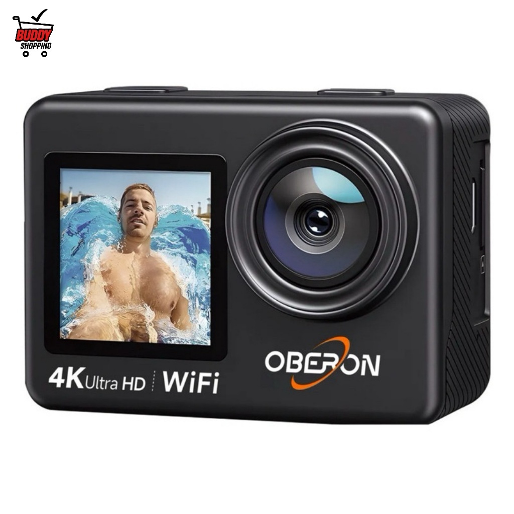 Câmera de Ação 4K OR-CF1003 Wi‑Fi Tela Dupla 170° com Case para Esportes — oferta na Shopee