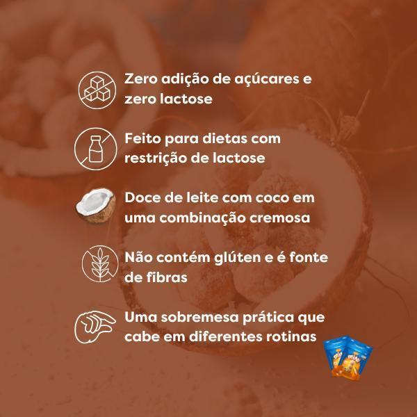 Kit 3 Pacotes MINI Doce de Leite com Coco Flormel Zero Açúcar Sem Lactose 60g — imagem 2 de 2