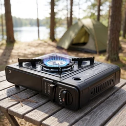 Fogareiro Camping Portátil Acendimento Automático