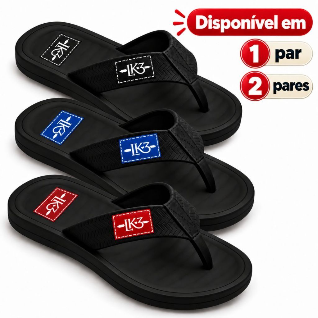 Kit Chinelo Masculino Adulto Antiderrapante Confortável Macio Sandália Masculina Casual Envio Full