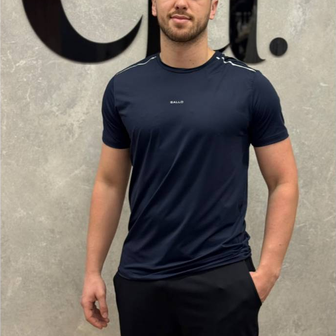 CAMISETA DRY FIT MASCULINA SALLO UV 50+ POLIAMIDA COM ELASTANO ESPORTIVA ACADEMIA TREINO PRAIA PRETA OU MARINHO