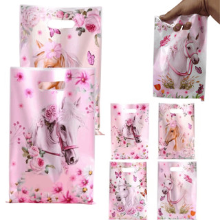 Saquinho Presente Cavalos 25 uni Feminino Rosa Aniversario Festas Doces Boca Palhoça Brindes Bolsa