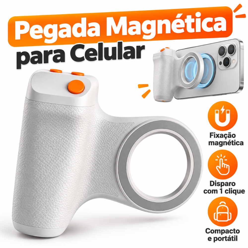 Suporte Adesivo para Celular com Alça Grip Controle Remoto Bluetooth Punho para Câmera Fotografia e Luz Selfie