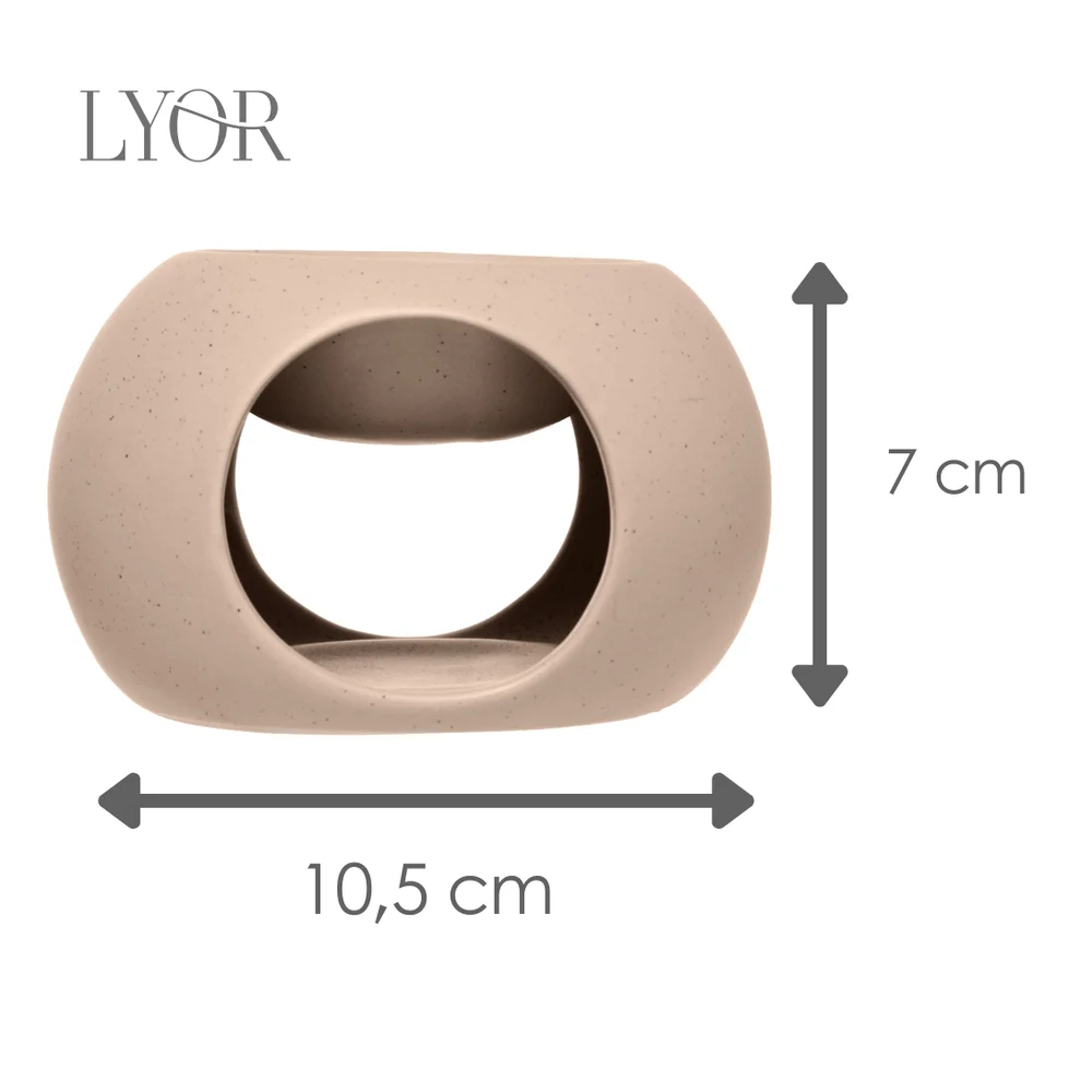 Difusor para Óleos Essenciais Granilite Bege Cerâmica Lyor para Aromatizar Ambientes Decorar Sala Banheiro Relaxar Lar · foto 2