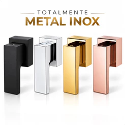 Acabamento Registro de Chuveiro Banheiro Padrão Deca Alavanca e Base em Metal 1/4 de Volta Completo