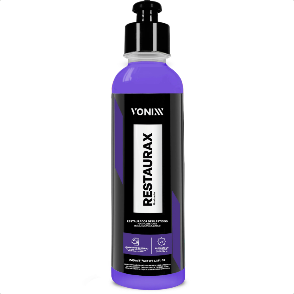 Restaurax 240ml Vonixx Restaurador Automotivo Revitalizador de Plásticos