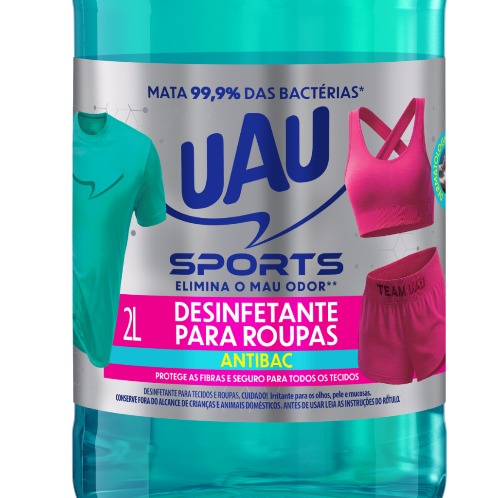 Kit UAU com 2un DESINF PARA ROUPAS UAU SPORTS 2L — imagem 2 de 2