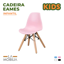 Cadeira Infantil Charles Eames Polipropileno Colorida para Quarto e Brinquedoteca