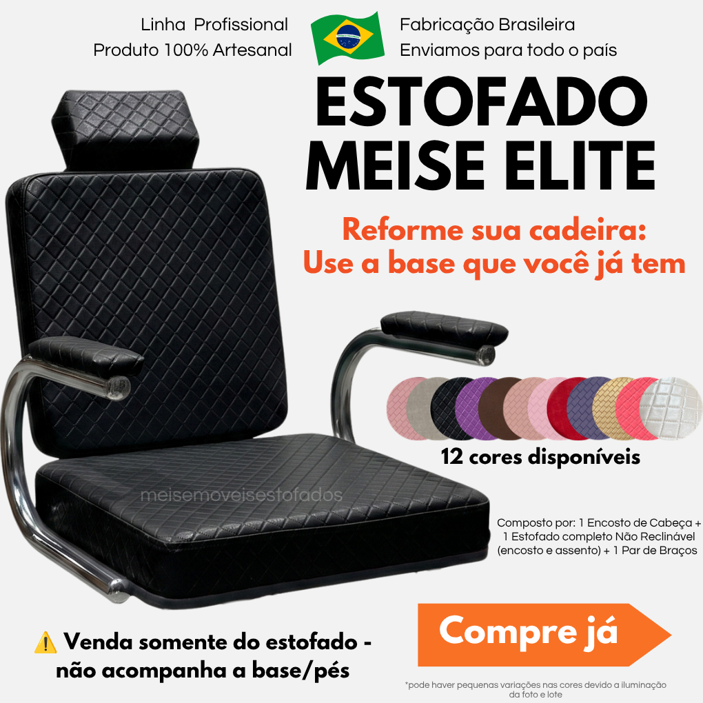 Estofado para Cadeiras de Salão de Beleza Cabeleireiro e Barbearia Renove Reforma Sua Cadeira
