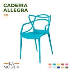 Cadeira Allegra Polipropileno Empilhável Sala Cozinha Jantar Jardim Área Externa