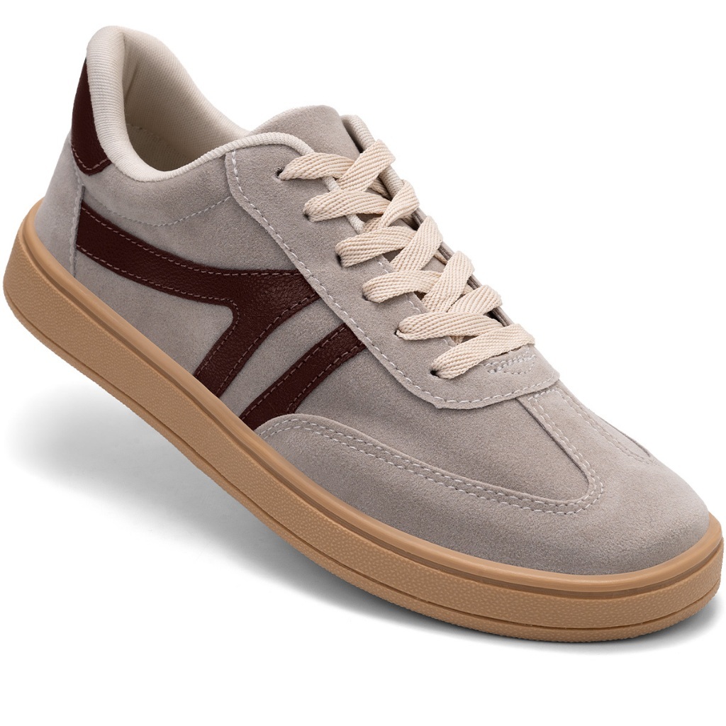 Tênis Feminino Lumiss Camurça Casual Solado Gum Retrô Elegante Confortável Blogueira — imagem 2 de 2