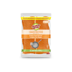 Esponja 3M Laranja Não Risca 4 unidades Scotch-Brite