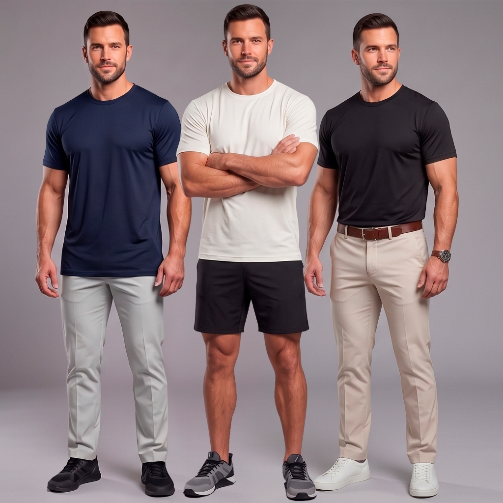 Camiseta Masculina Premium Viscose Com Elastano Lisa Camisa Versátil Casual Academia Social