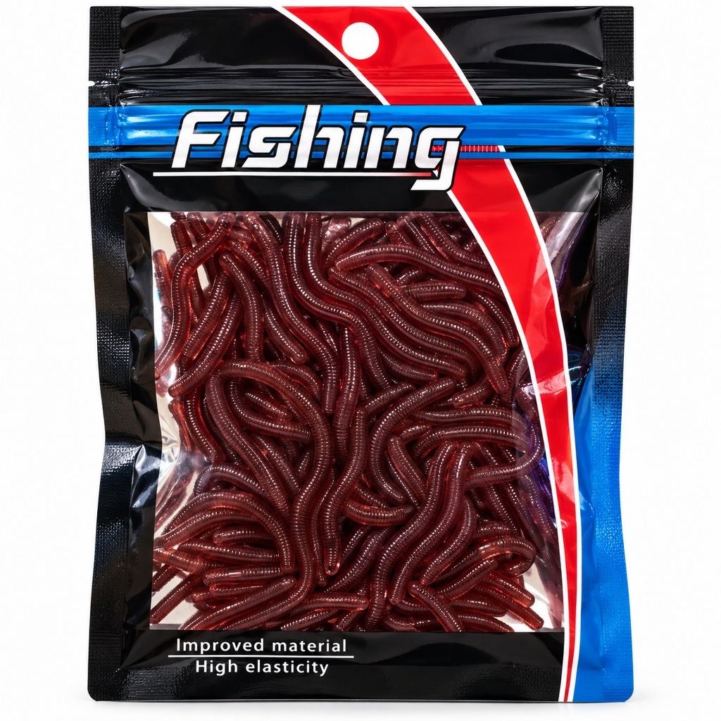 Isca Artificial Realista Minhocas Para Pesca De Silicone Para Lambari, Mandi, Corvina, Traíra
