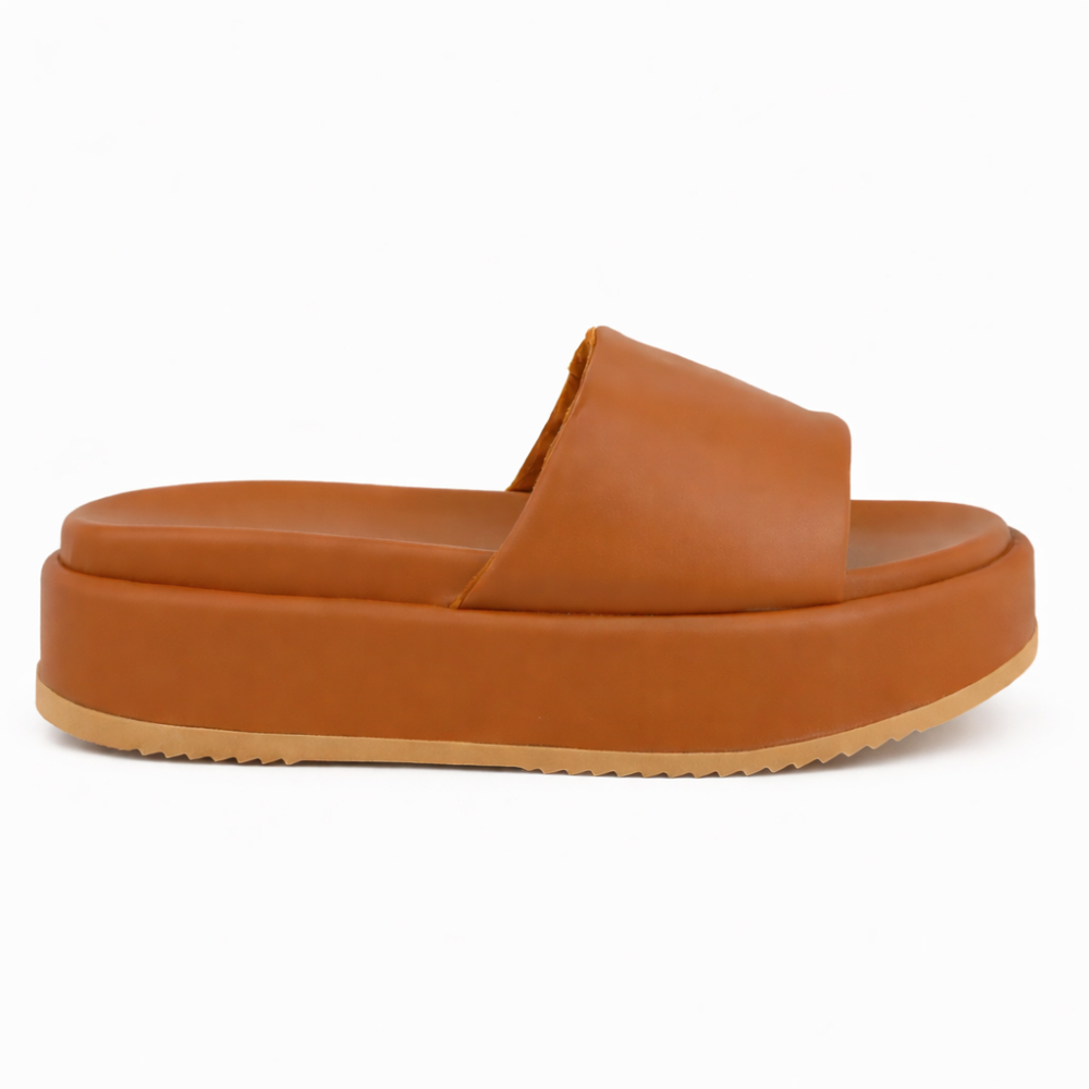 Sandália Papete Feminina Flat Plataforma Leve Slide Antiderrapante Casual Confortável Tendência de Verão Lançamento