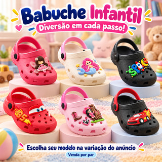 Babuche Infantil Divertido e com Solado Antiderrapante Menino e Menina