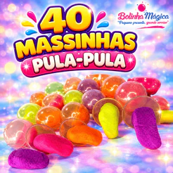 40 Massinha Pula Pula Quica Kit Para Festa Lembrancinha Infantil Aniversario Prenda Criança