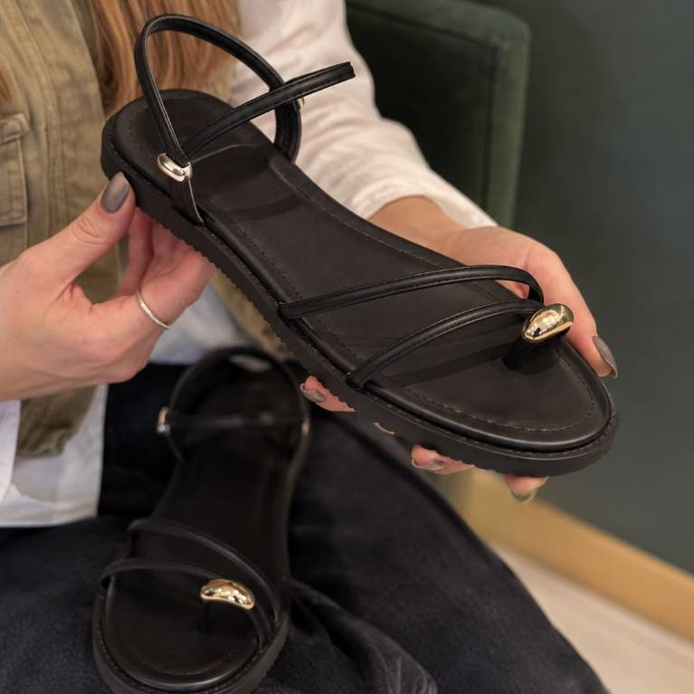PAPETE FEMININA BIRKEN FLAT CONFORTÁVEL LEVE TENDEDENCIA 2026 COM ENFEITE NO DEDO
