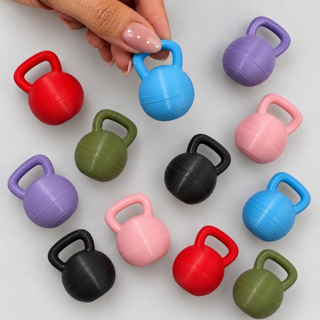 Chaveiro Porta Anel  Kettlebell 3D Mini Cofre  Joias Academia Fitness