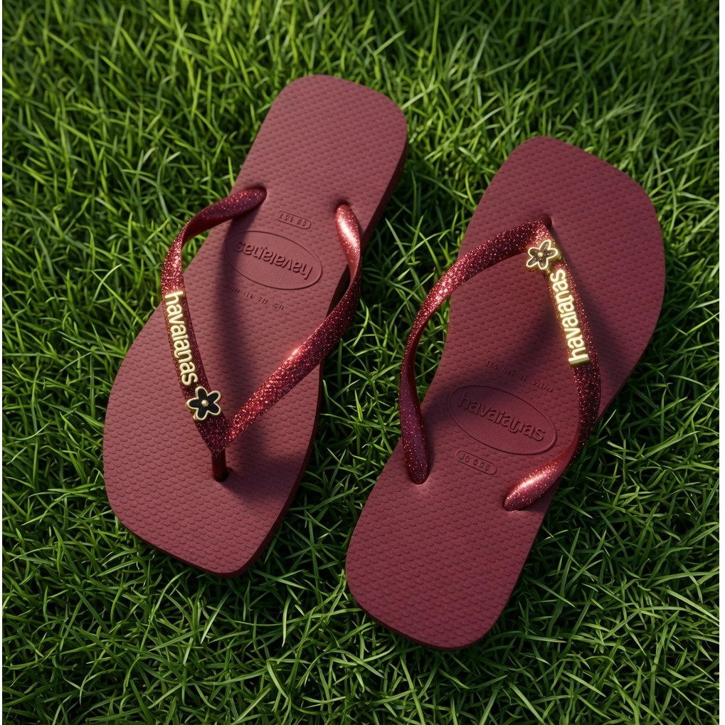 Chinelo Feminino Rasteirinha com Glitter e Strass Confortável Elegante