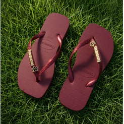 Chinelo Feminino Rasteirinha com Glitter e Strass Confortável Elegante