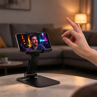 Phone Stand / Adjustable Folding Table – Portable, Universal, Non-Slip Base