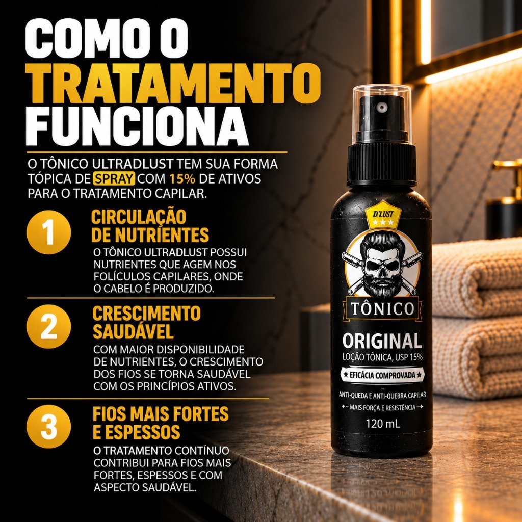 Tônico Capilar, cabelo, barba e sobrancelha — imagem 2 de 2
