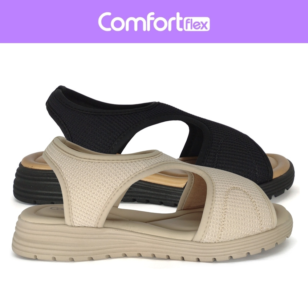 Sandália Rasteira Comfortflex Papete Calce Fácil Joanete Ortopédica Senhora Leve Macia Confortável Promoção