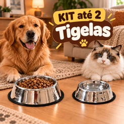 Comedouro e Bebedouro De Inox Para Cachorro Gato Pet e Outros, Base Antiderrapante - 150ml a 900ml