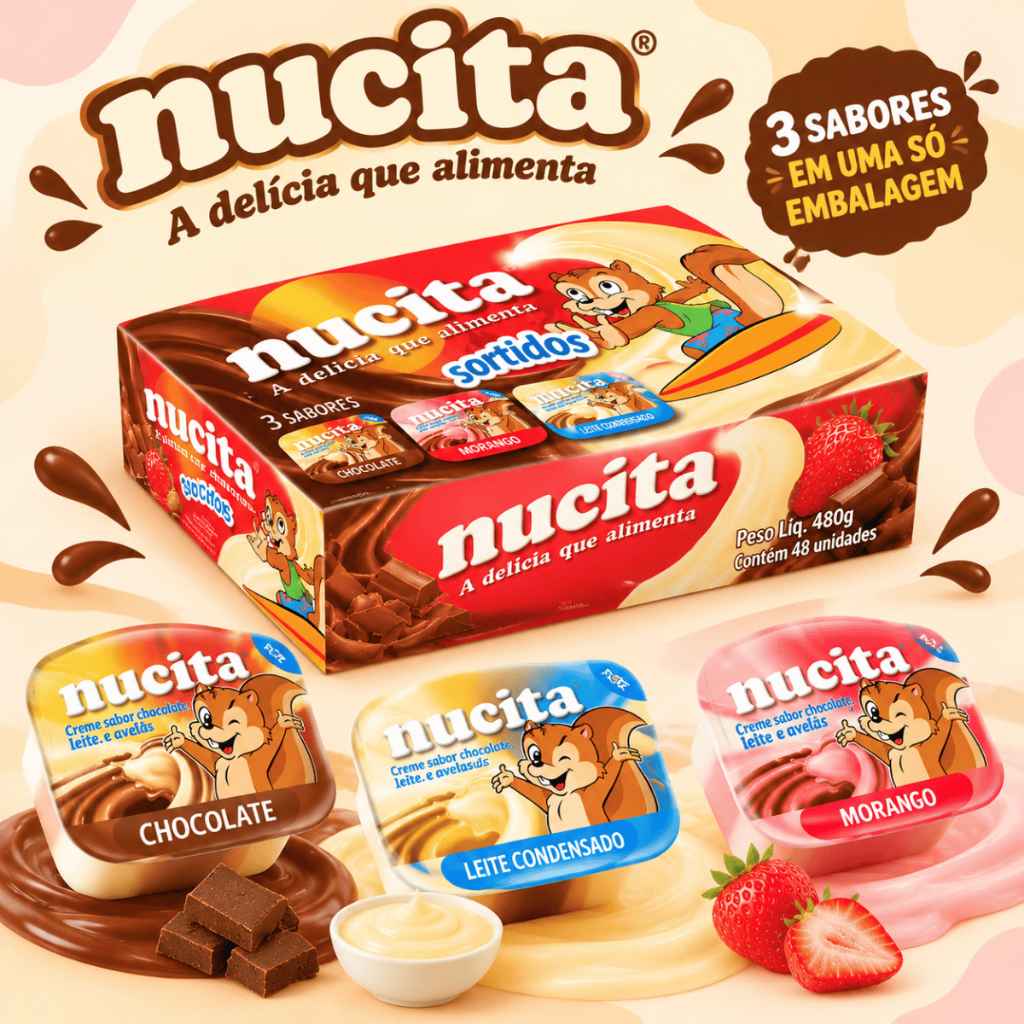 Nucita Sortidos 3 Sabores 10g C/48 Unidades Nucita