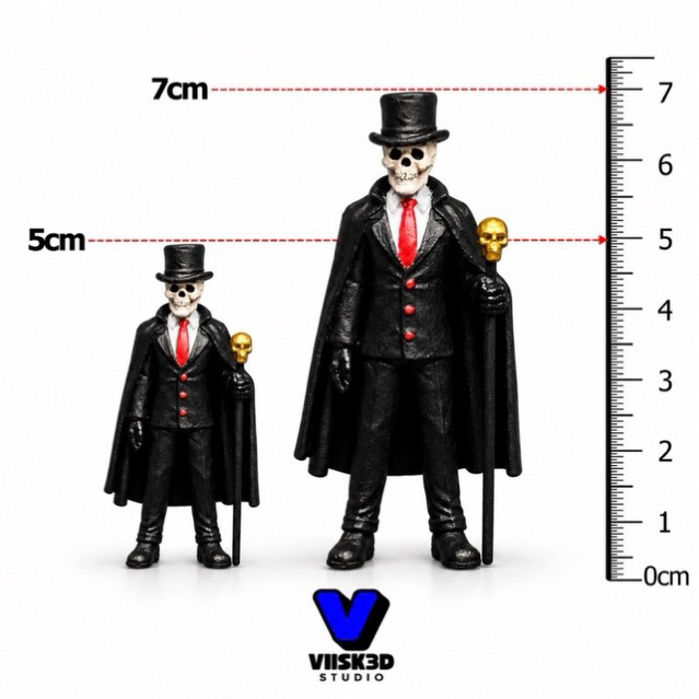 Miniatura Exu Caveira em Resina 5cm e 7cm | Com ou Sem Pintura — imagem 2 de 2